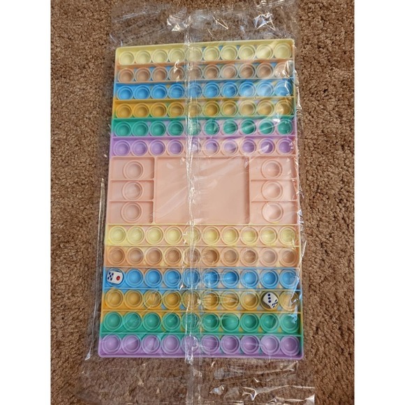 Large Pop It Fidget 2 Player Trading Board Game with 2 Dice for Kids - Picture 2 of 4